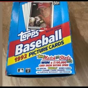 Topps 1992 baseball packs 12 cards per pack